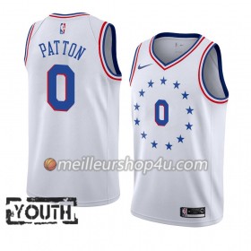 Maillot Basket Enfant Philadelphia 76ers Justin Patton 0 2018-19 Nike Blanc Swingman